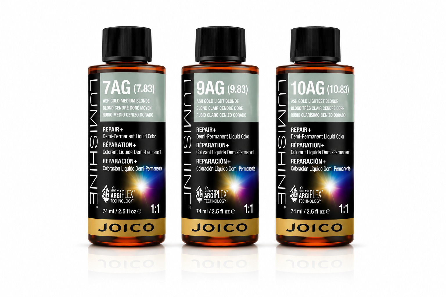 LumiShine® Demi-Permanent Liquid Color Ash Gold (AG) - JOICO